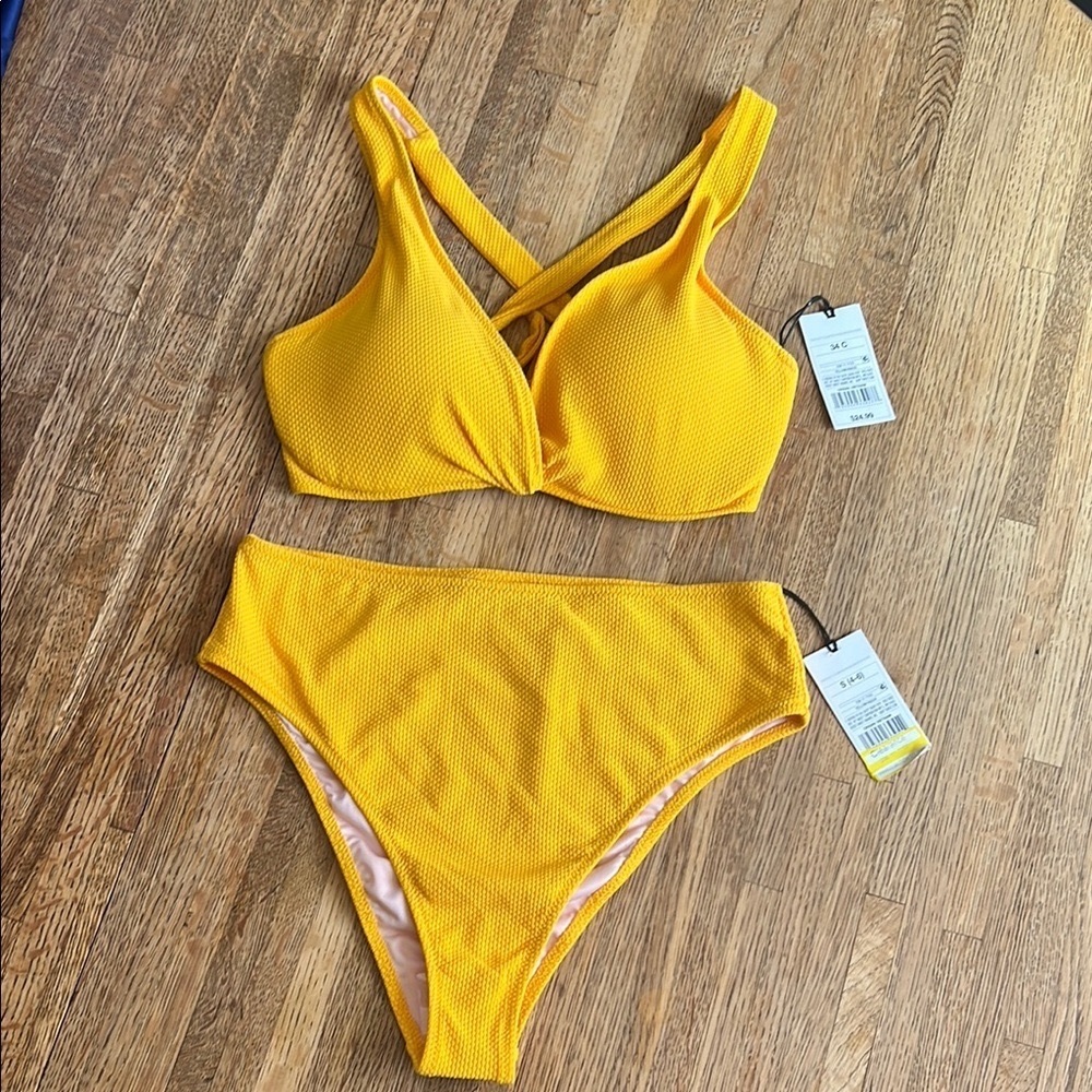Vibrant Yellow High Waisted Bikini